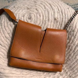 Jil Sander Camel Leather Crossbody Bag